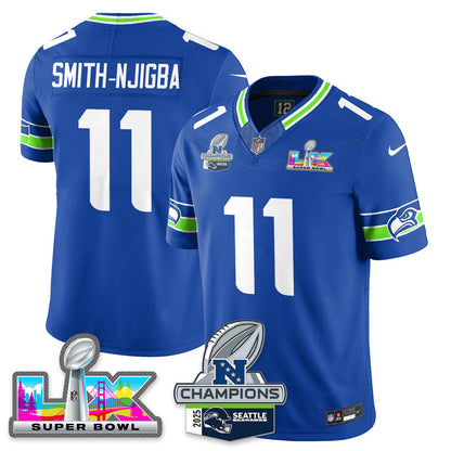 SEA 2025 NFC Champions Vapor Limited Jersey V2 - All Stitched