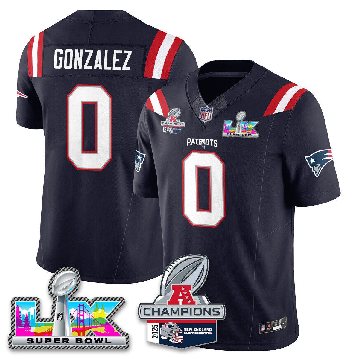 NE 2025 AFC Champions Vapor Limited Jersey V2 - All Stitched