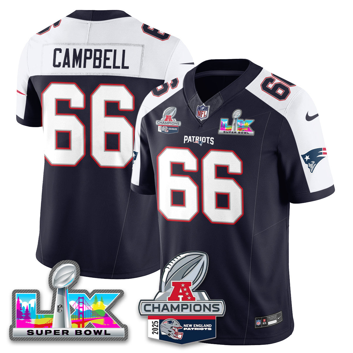 NE 2025 AFC Champions Vapor Limited Jersey V2 - All Stitched