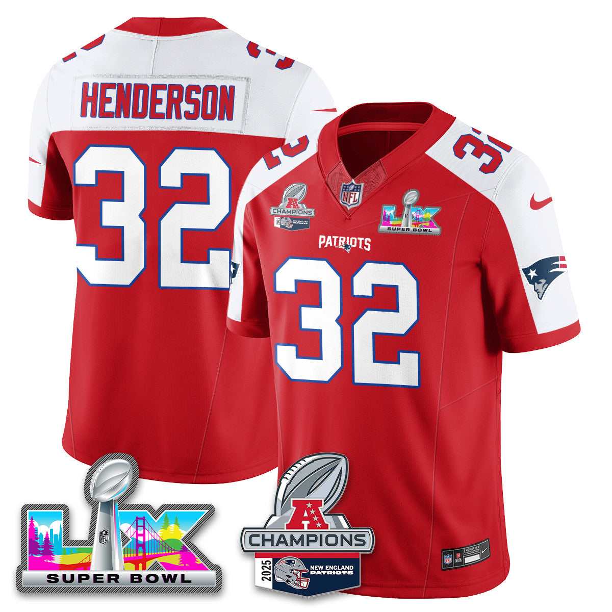 NE 2025 AFC Champions Vapor Limited Jersey V2 - All Stitched