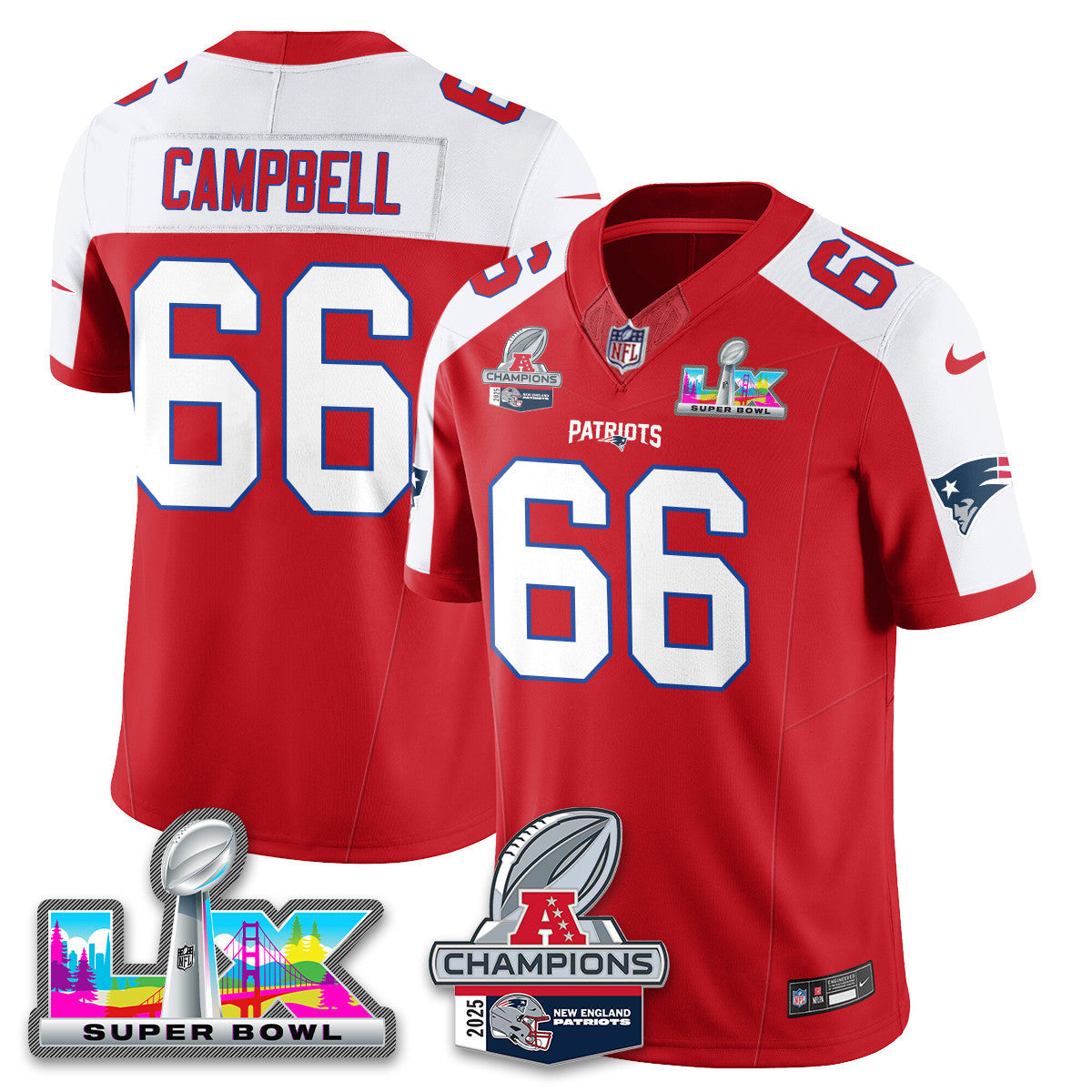 NE 2025 AFC Champions Vapor Limited Jersey V2 - All Stitched