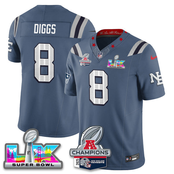 Men' NE 2025 Vapor Jersey - AFC Champions Limited Patch - Stitched n15