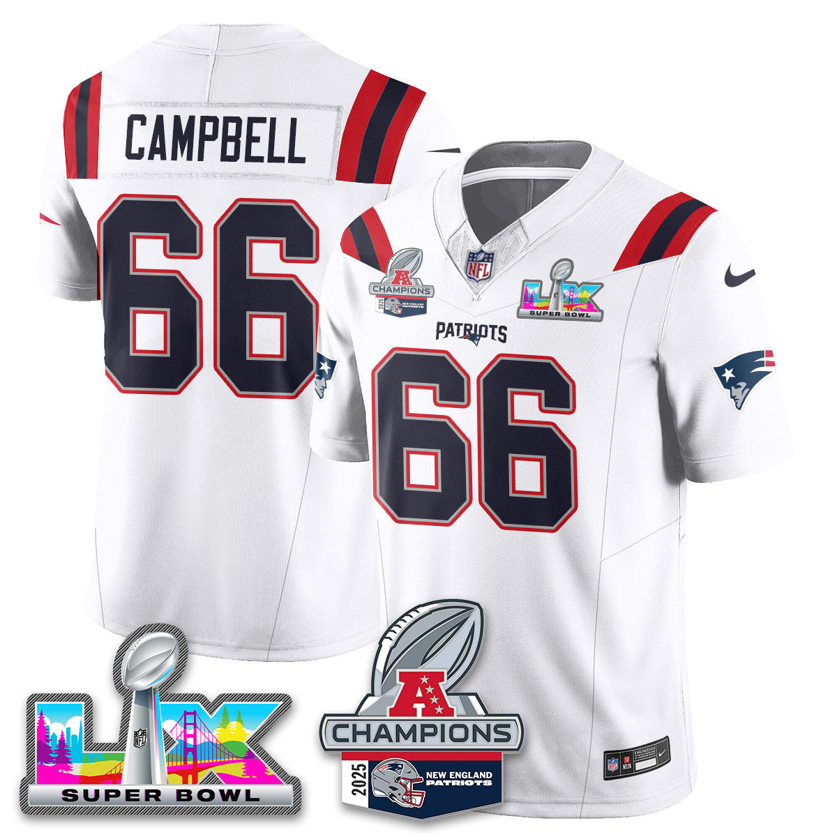NE 2025 AFC Champions Vapor Limited Jersey V2 - All Stitched
