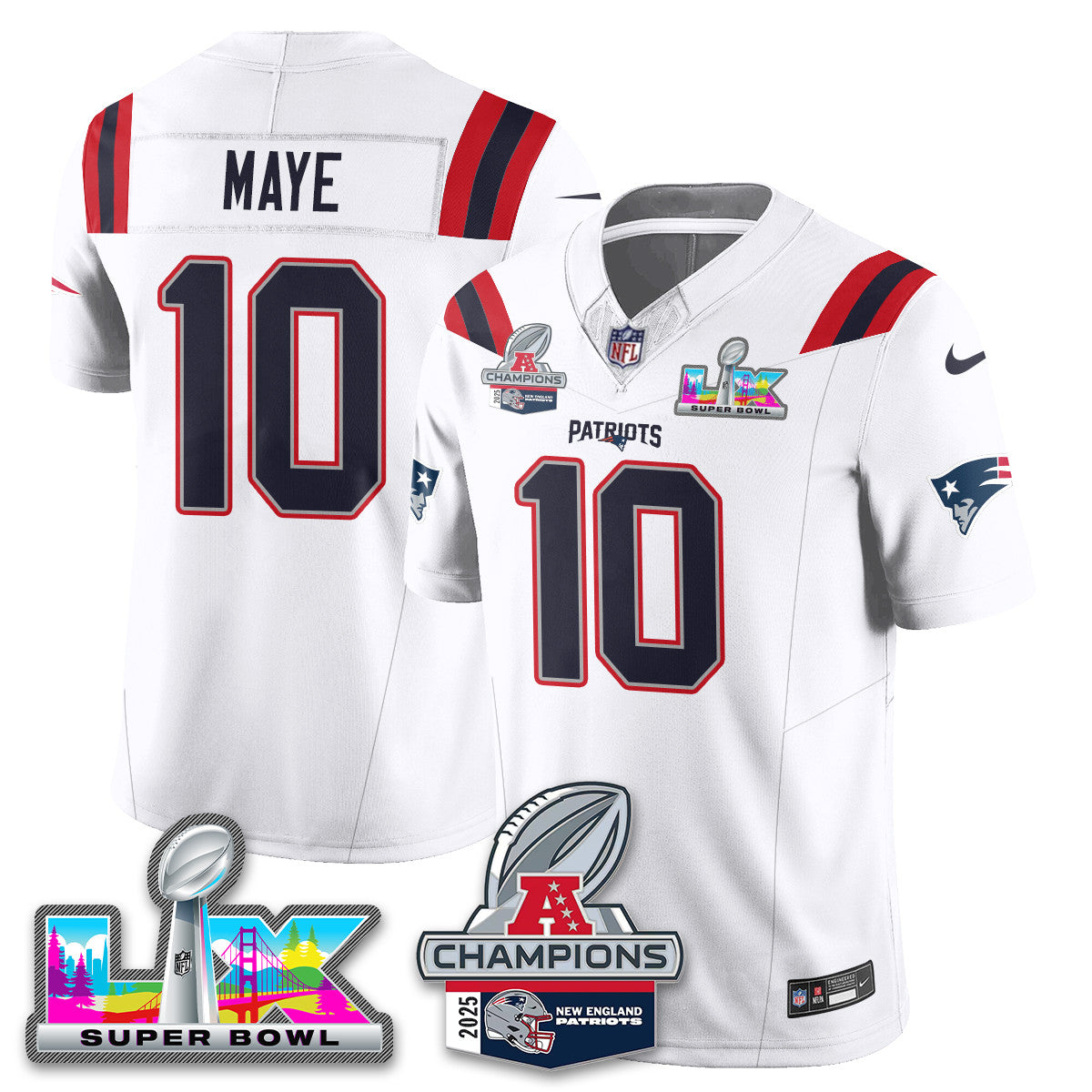 NE 2025 AFC Champions Vapor Limited Jersey V2 - All Stitched