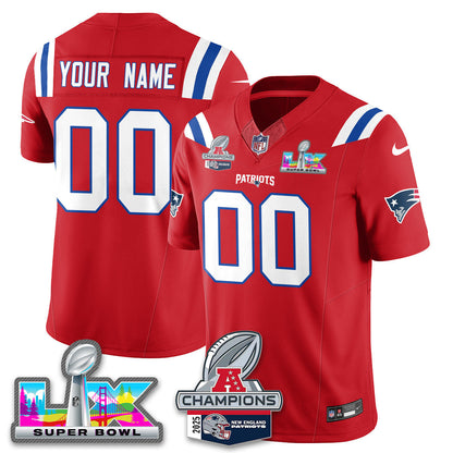 Custom NE 2025 AFC Champions Vapor Limited Jersey V2 - All Stitched