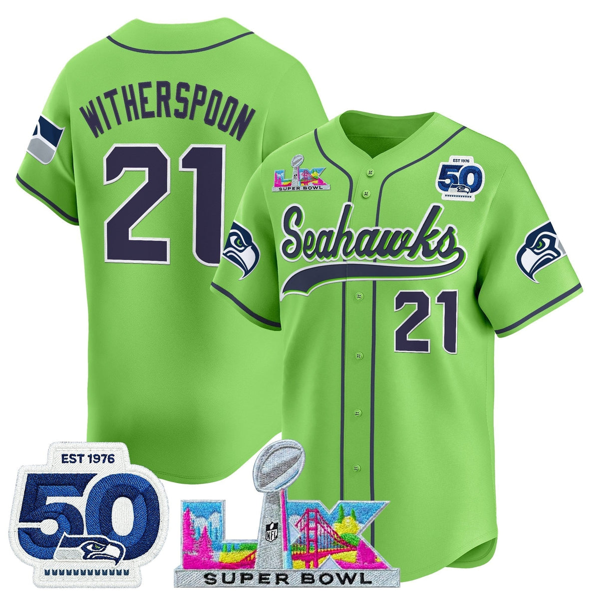 Men's Seattle Seahawks Super Bowl LX Vapor Baseball Jersey - All Stitched