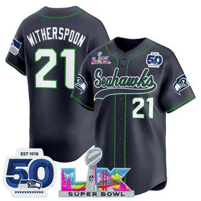 Men's Seattle Seahawks Super Bowl LX Vapor Baseball Jersey - All Stitched