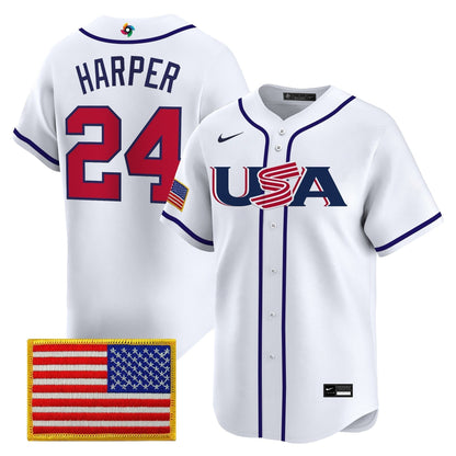 Men's Team USA World Baseball Classic Vapor Premier Jersey - 2026 Roster - All Stitched