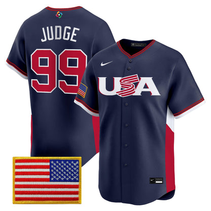 Men's Team USA World Baseball Classic Vapor Premier Jersey - 2026 Roster - All Stitched