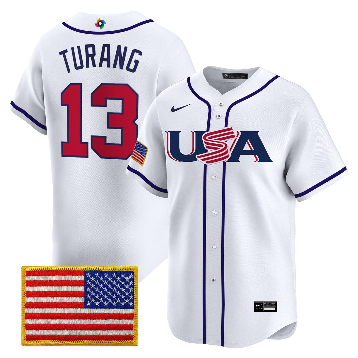 Men's Team USA World Baseball Classic Vapor Premier Jersey - 2026 Roster - All Stitched