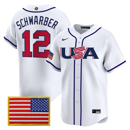 Men's Team USA World Baseball Classic Vapor Premier Jersey - 2026 Roster - All Stitched