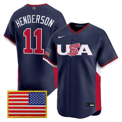 Men's Team USA World Baseball Classic Vapor Premier Jersey - 2026 Roster - All Stitched