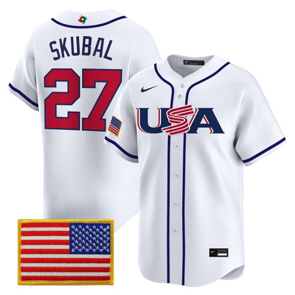 Men's Team USA World Baseball Classic Vapor Premier Jersey - 2026 Roster - All Stitched