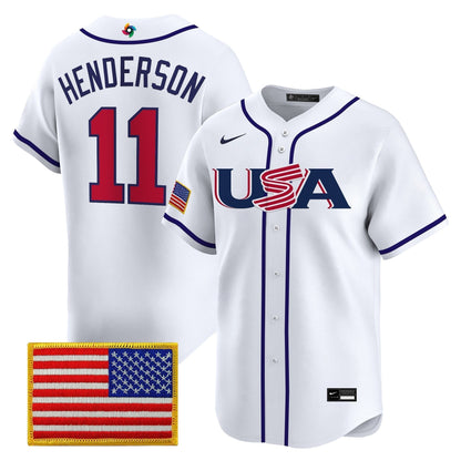 Men's Team USA World Baseball Classic Vapor Premier Jersey - 2026 Roster - All Stitched