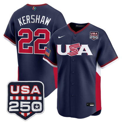 Men's Team USA World Baseball Classic 250America Patch Vapor Premier Jersey - 2026 Roster - All Stitched