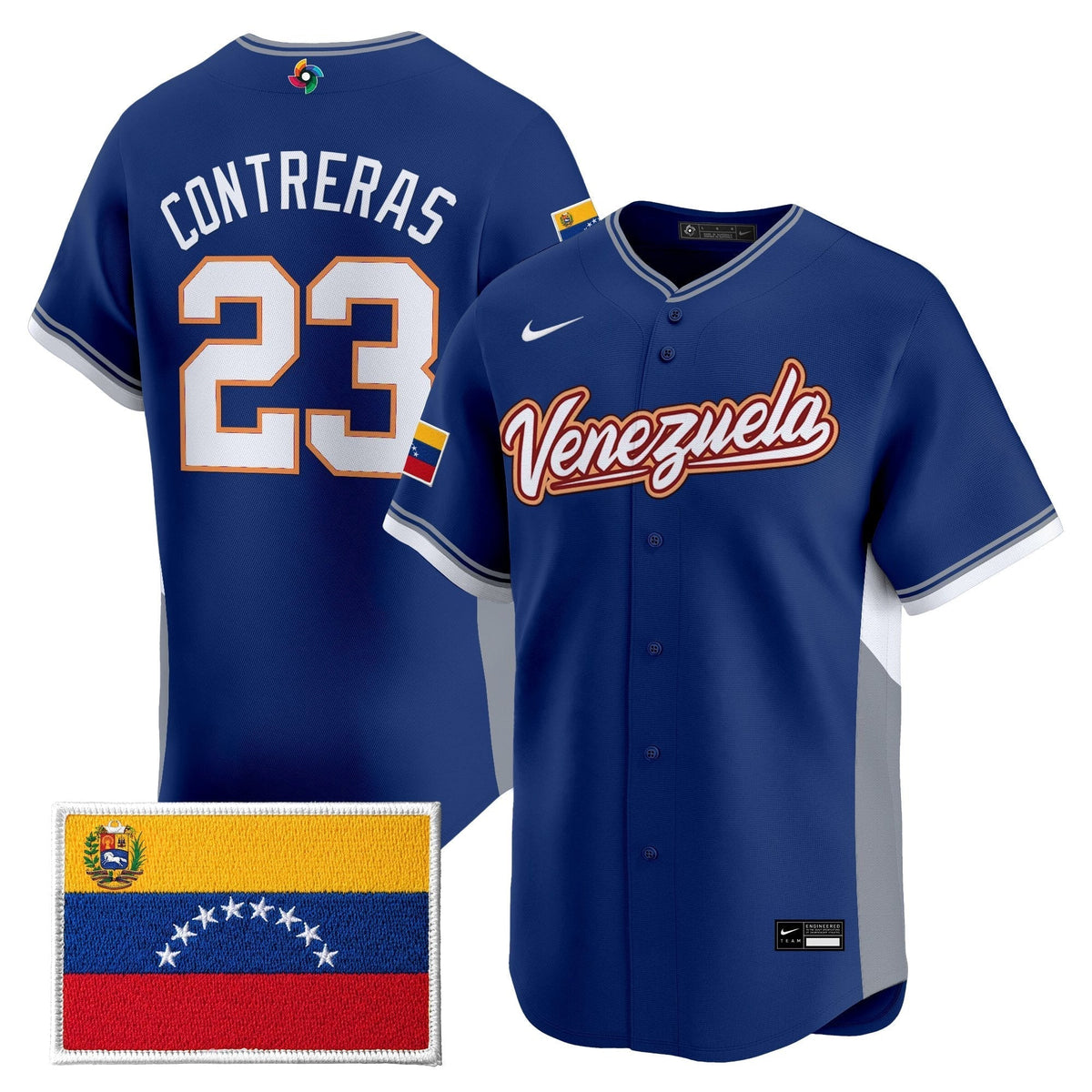 Men's Team Venezuela World Baseball Classic Vapor Premier Jersey - 2026 Roster - All Stitched