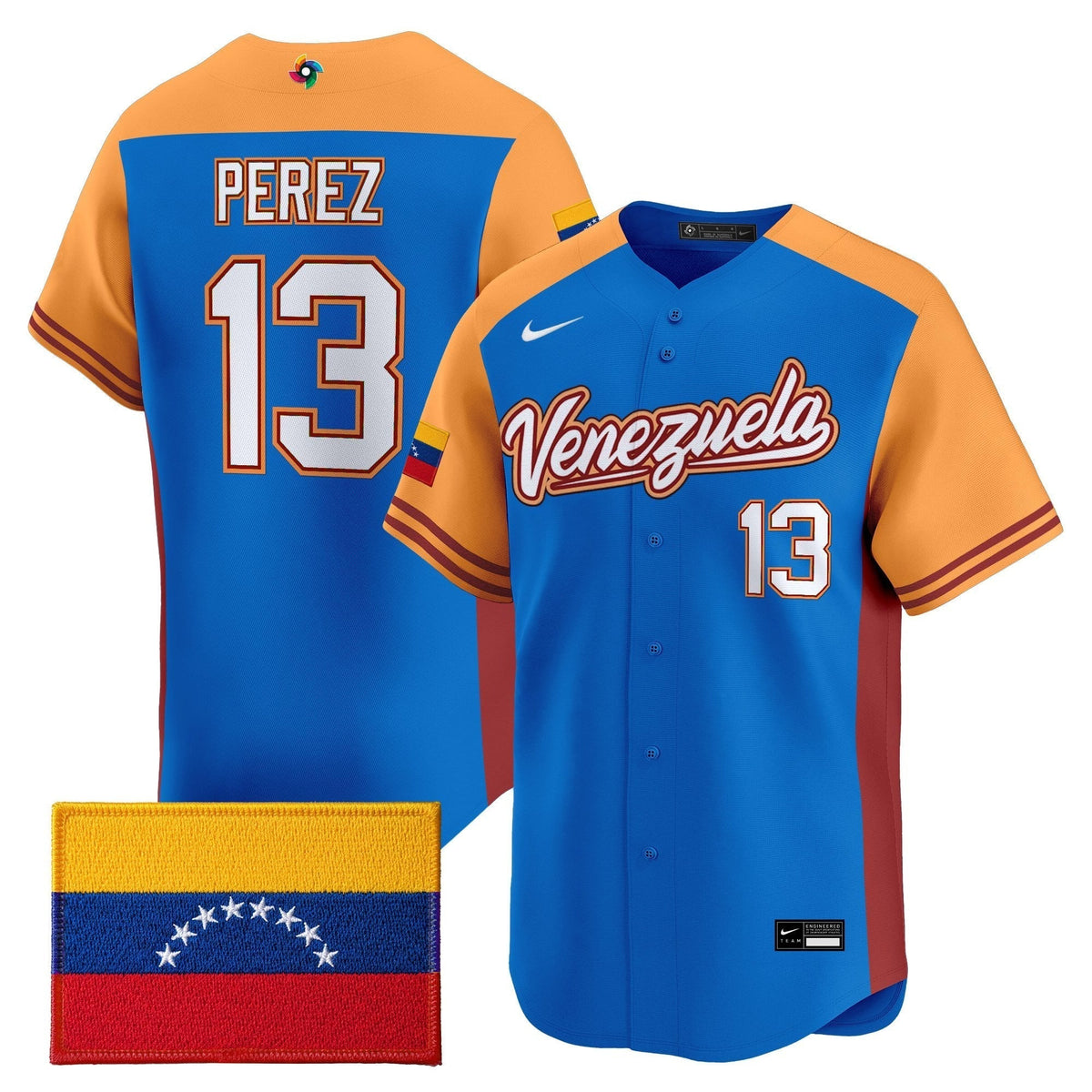Men's Team Venezuela World Baseball Classic Vapor Premier Jersey - 2026 Roster - All Stitched