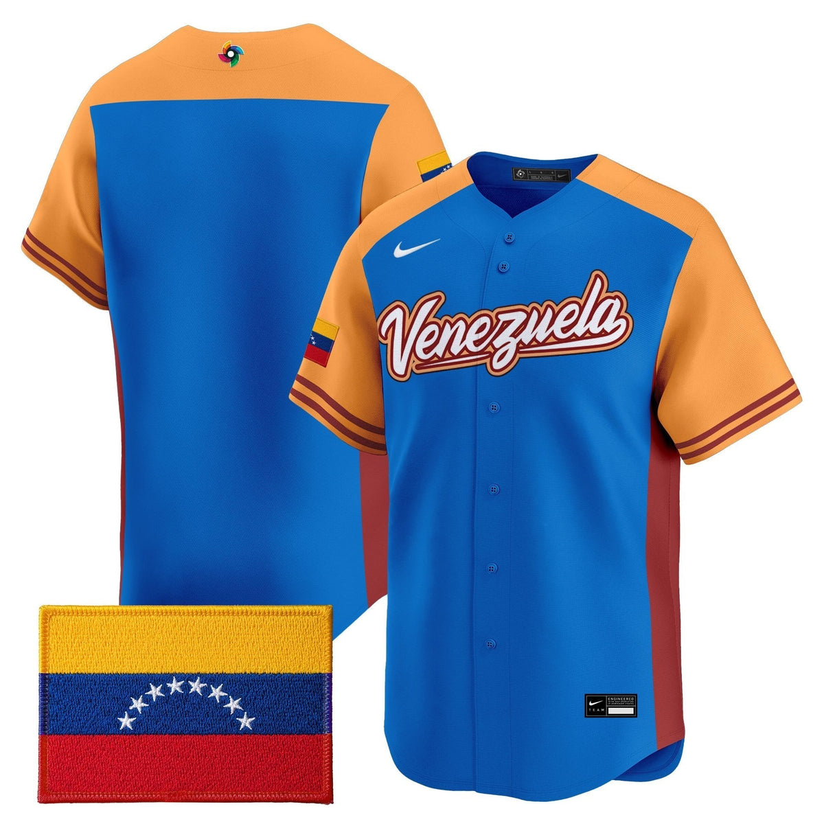 Men's Team Venezuela World Baseball Classic Vapor Premier Jersey - 2026 Roster - All Stitched