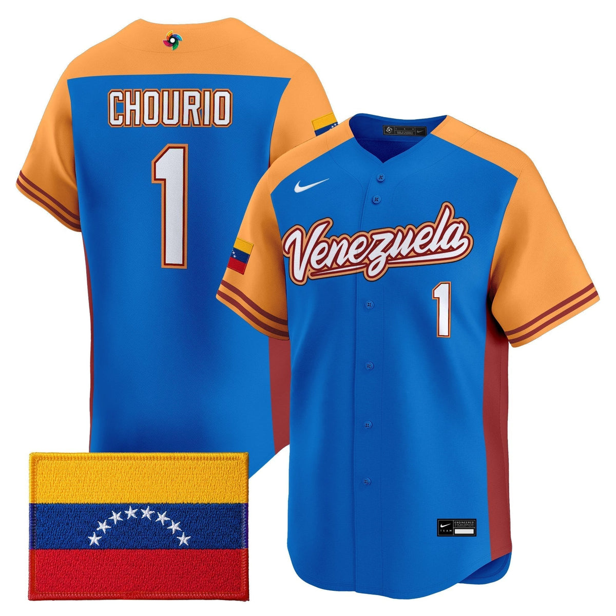Men's Team Venezuela World Baseball Classic Vapor Premier Jersey - 2026 Roster - All Stitched