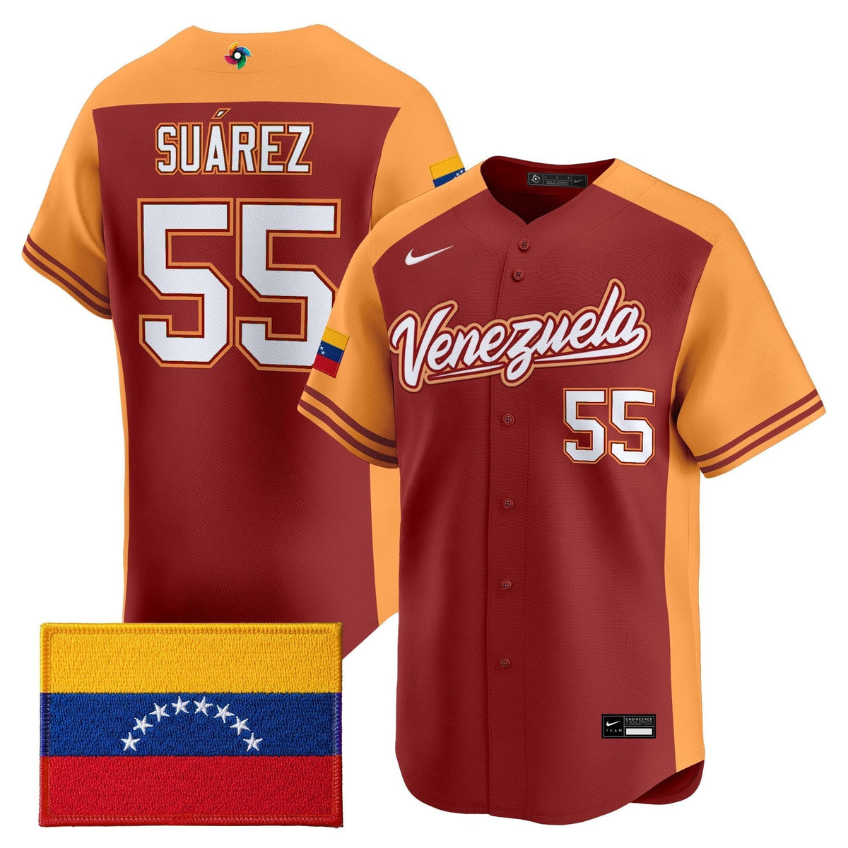 Men's Team Venezuela World Baseball Classic Vapor Premier Jersey - 2026 Roster - All Stitched