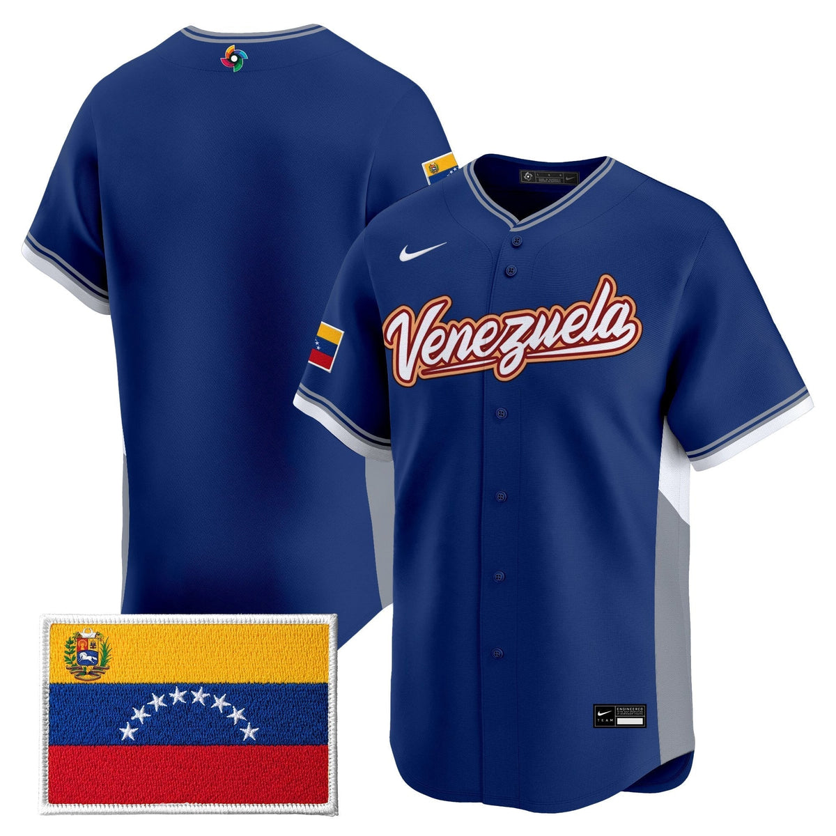 Men's Team Venezuela World Baseball Classic Vapor Premier Jersey - 2026 Roster - All Stitched