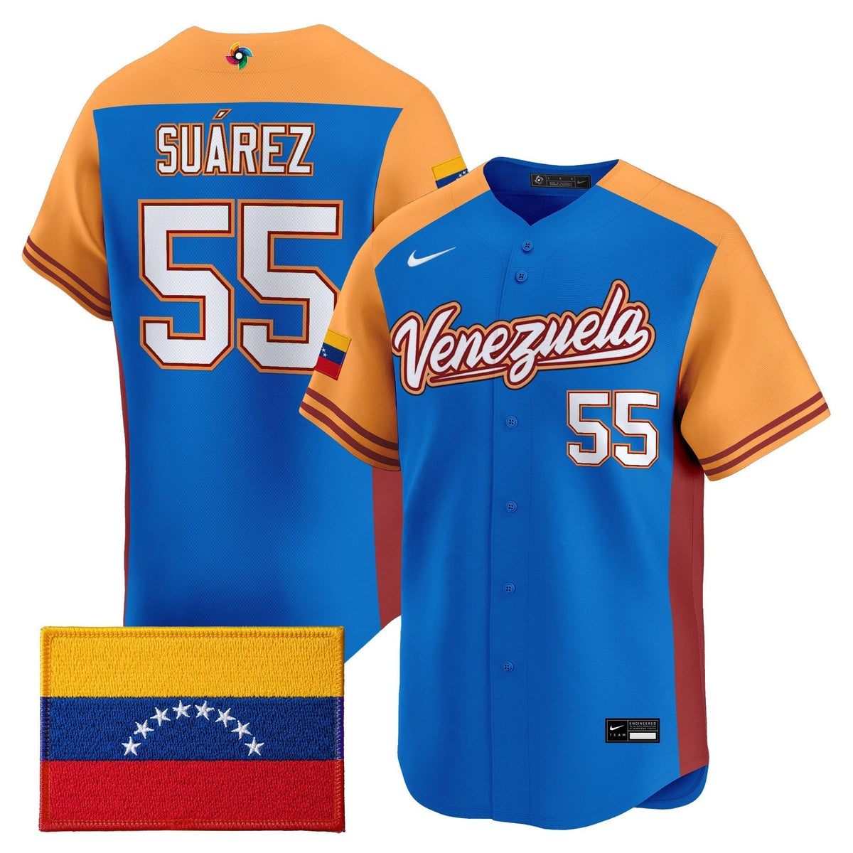 Men's Team Venezuela World Baseball Classic Vapor Premier Jersey - 2026 Roster - All Stitched