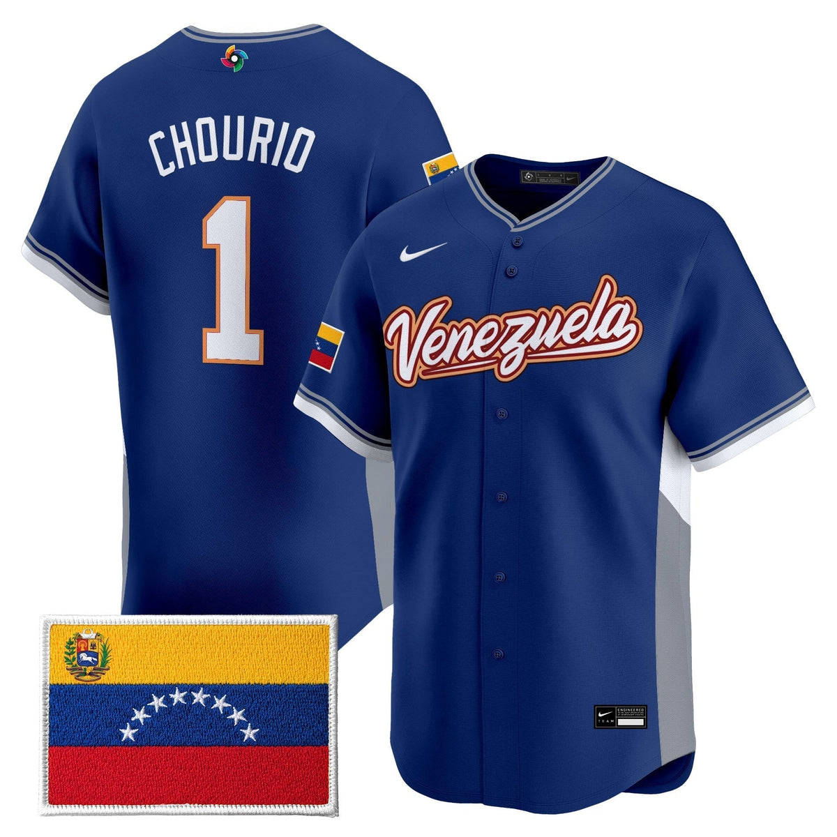 Men's Team Venezuela World Baseball Classic Vapor Premier Jersey - 2026 Roster - All Stitched
