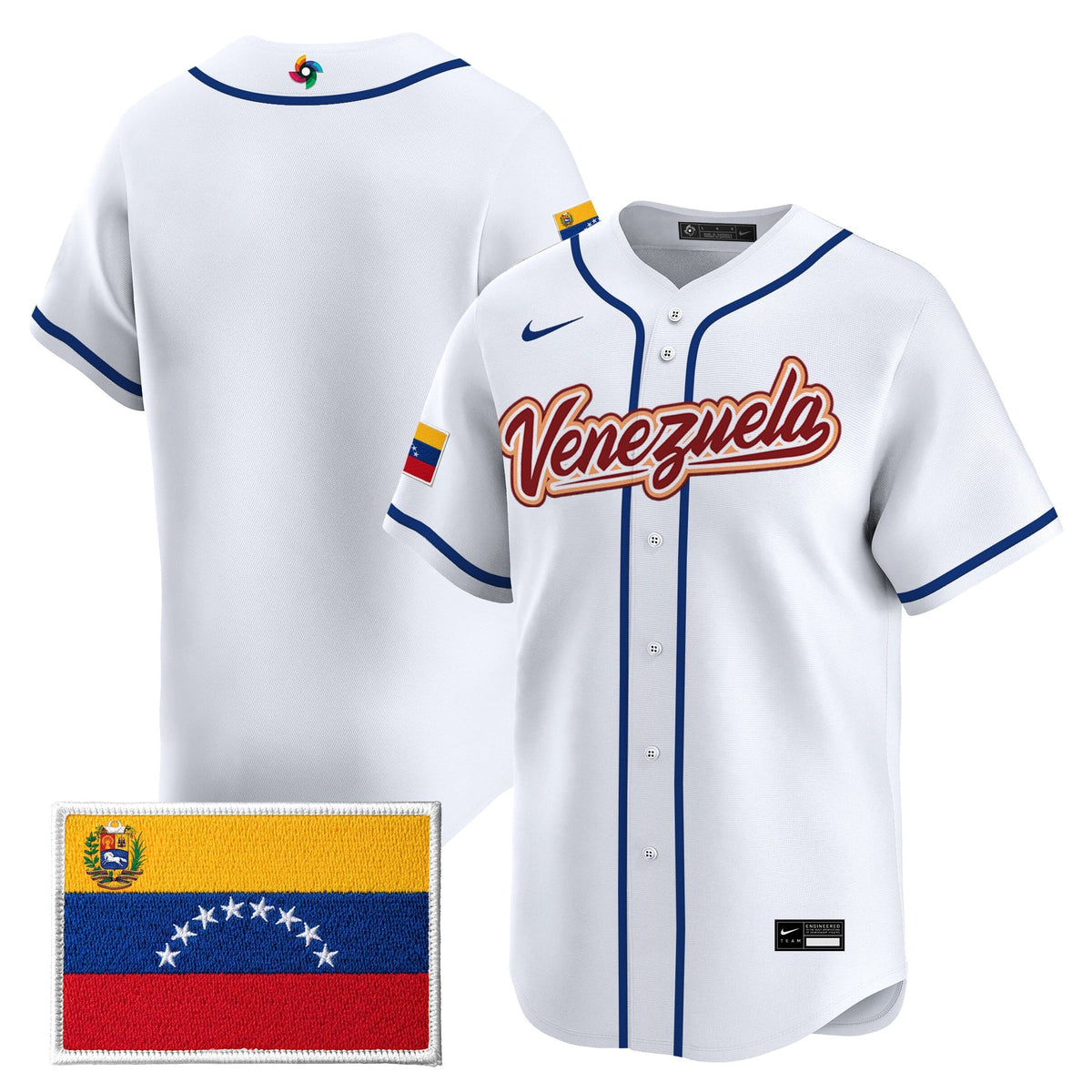 Men's Team Venezuela World Baseball Classic Vapor Premier Jersey - 2026 Roster - All Stitched