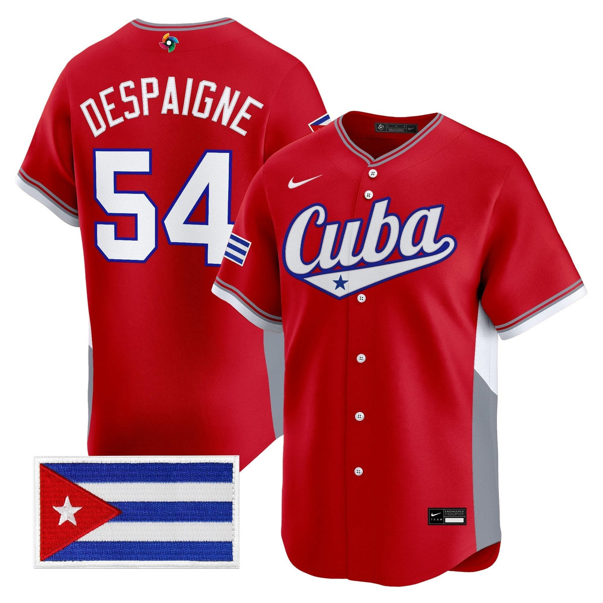 Men's Team Cuba World Baseball Classic Vapor Premier Jersey - 2026 Roster - All Stitched