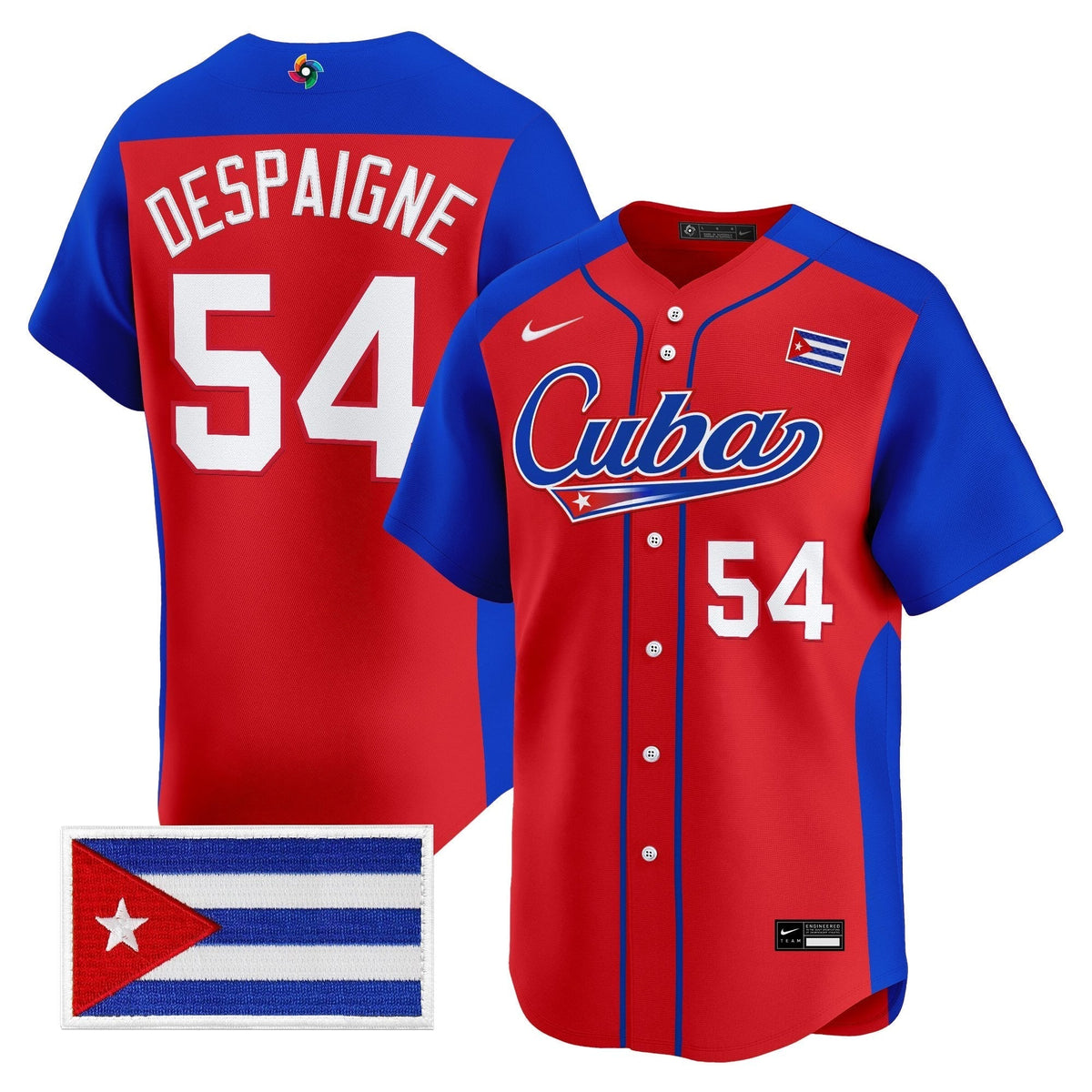 Men's Team Cuba World Baseball Classic Vapor Premier Jersey - 2026 Roster - All Stitched
