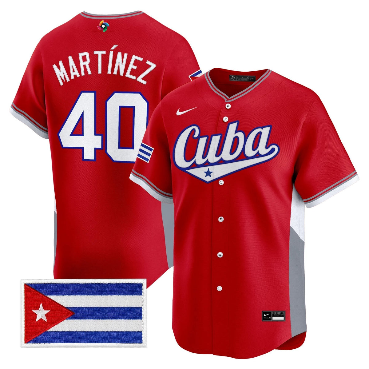Men's Team Cuba World Baseball Classic Vapor Premier Jersey - 2026 Roster - All Stitched