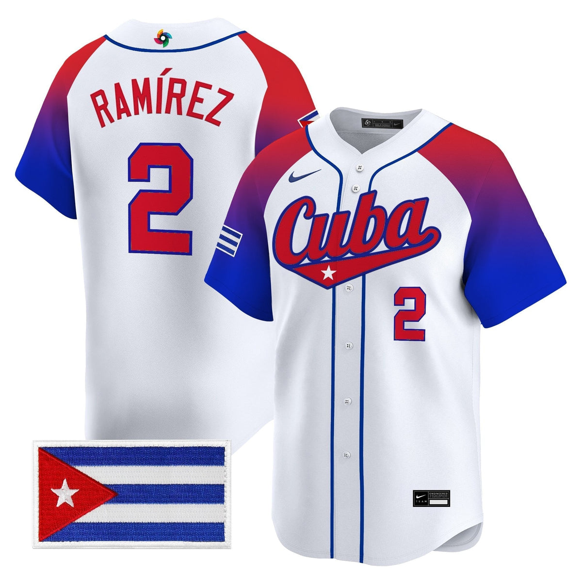 Men's Team Cuba World Baseball Classic Vapor Premier Jersey - 2026 Roster - All Stitched