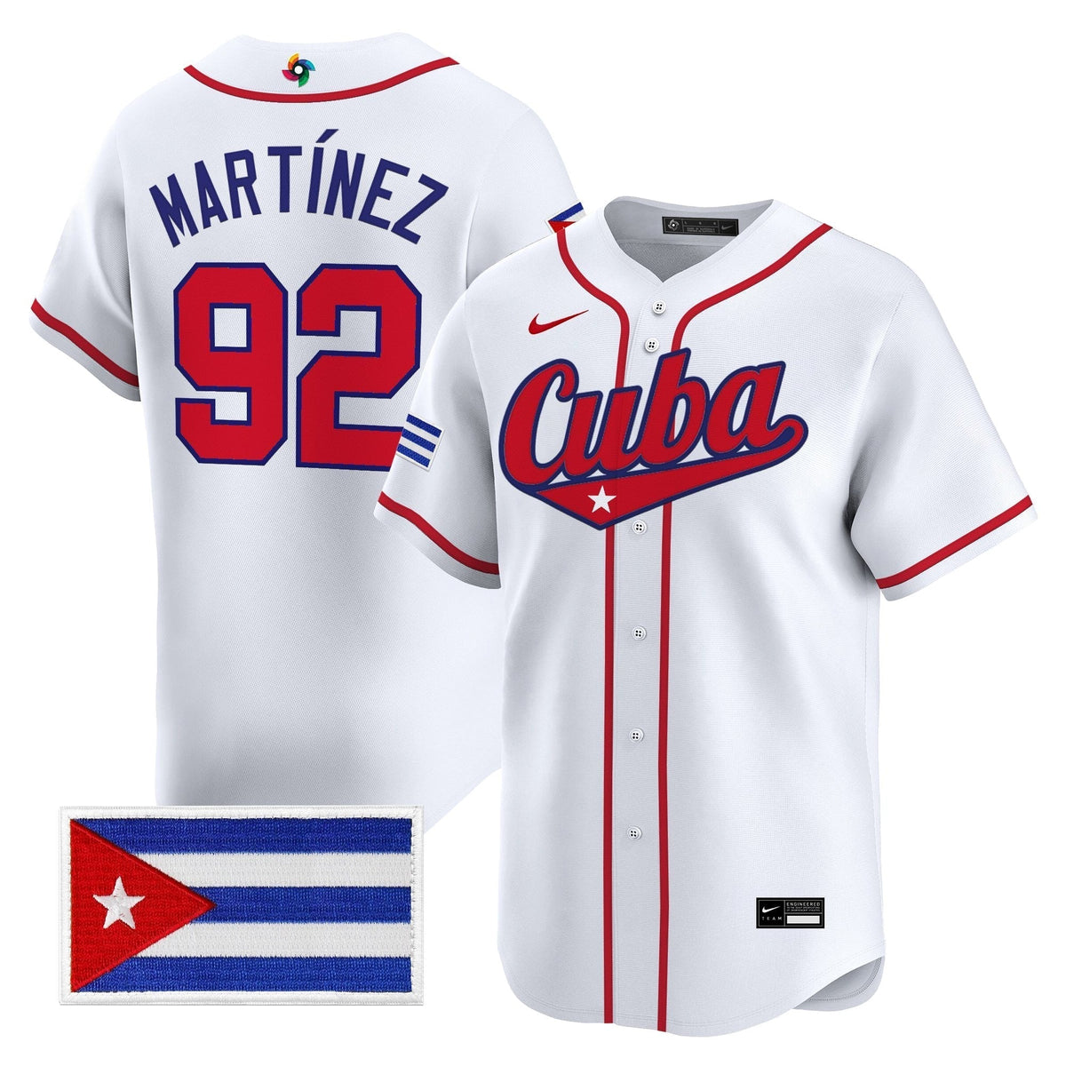 Men's Team Cuba World Baseball Classic Vapor Premier Jersey - 2026 Roster - All Stitched