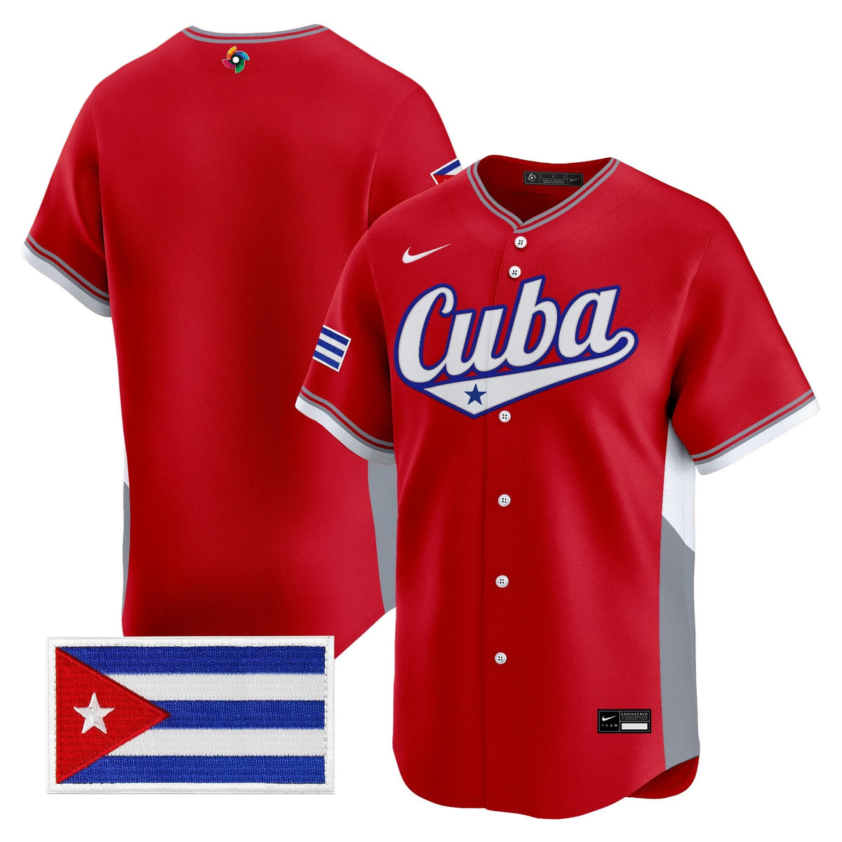 Men's Team Cuba World Baseball Classic Vapor Premier Jersey - 2026 Roster - All Stitched