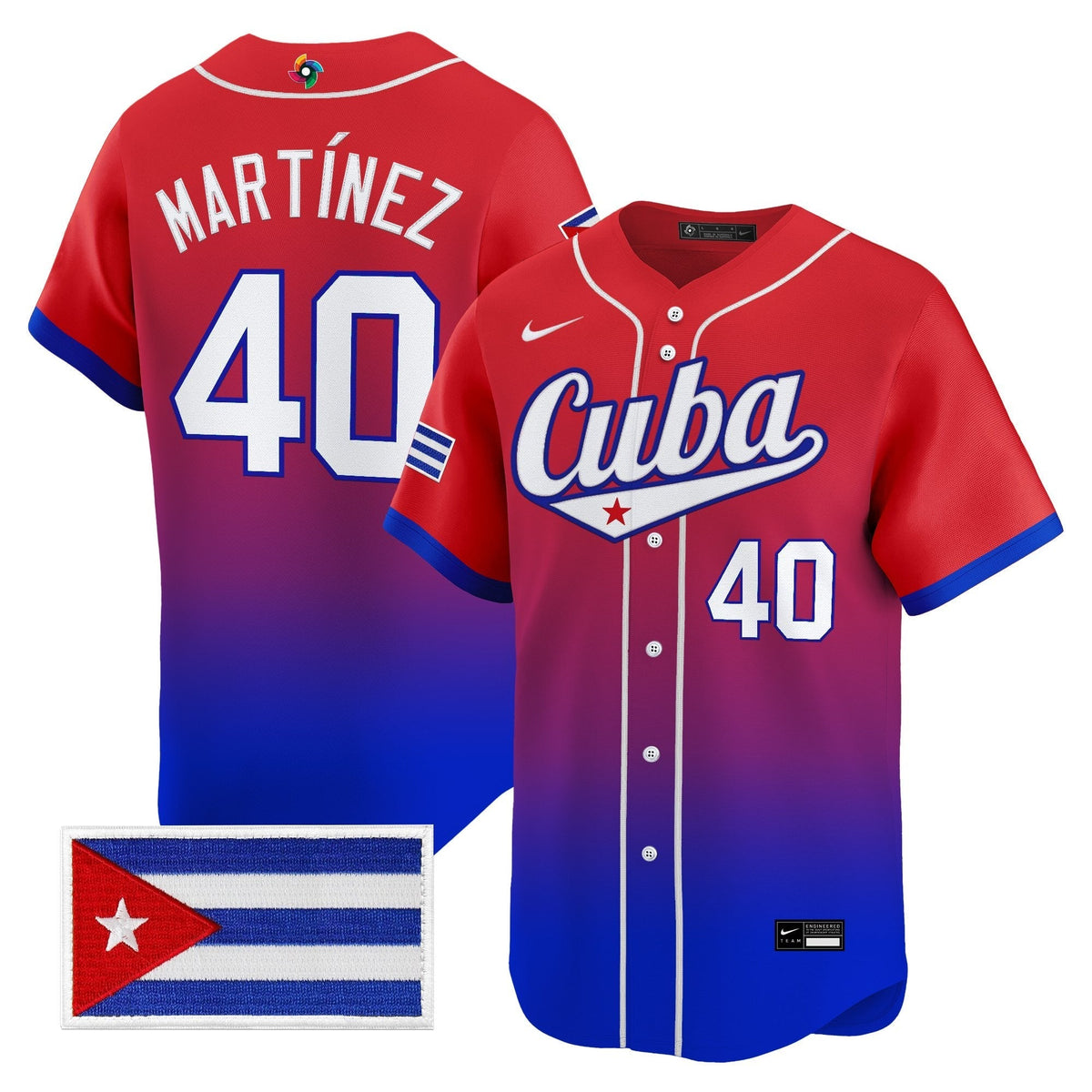 Men's Team Cuba World Baseball Classic Vapor Premier Jersey - 2026 Roster - All Stitched