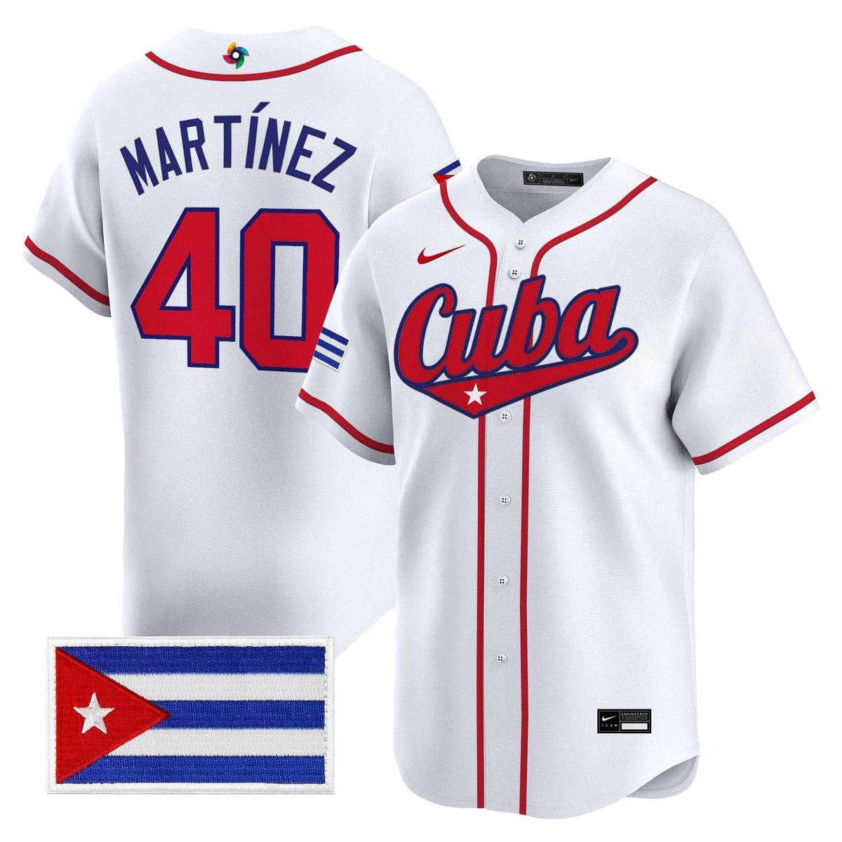 Men's Team Cuba World Baseball Classic Vapor Premier Jersey - 2026 Roster - All Stitched
