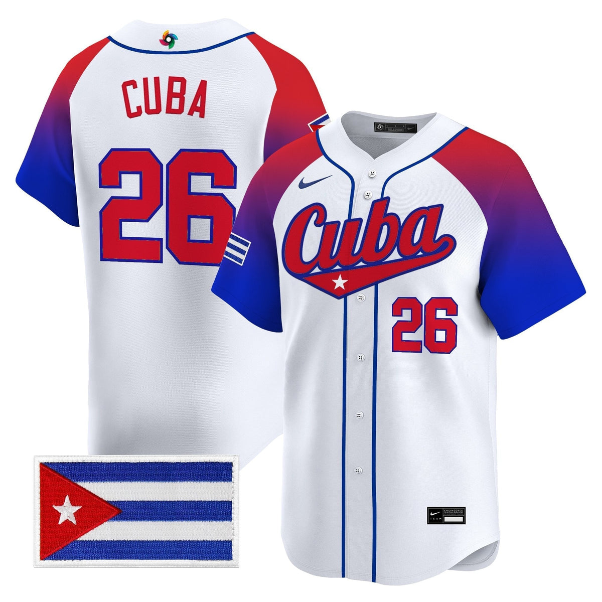 Men's Team Cuba World Baseball Classic Vapor Premier Jersey - 2026 Roster - All Stitched