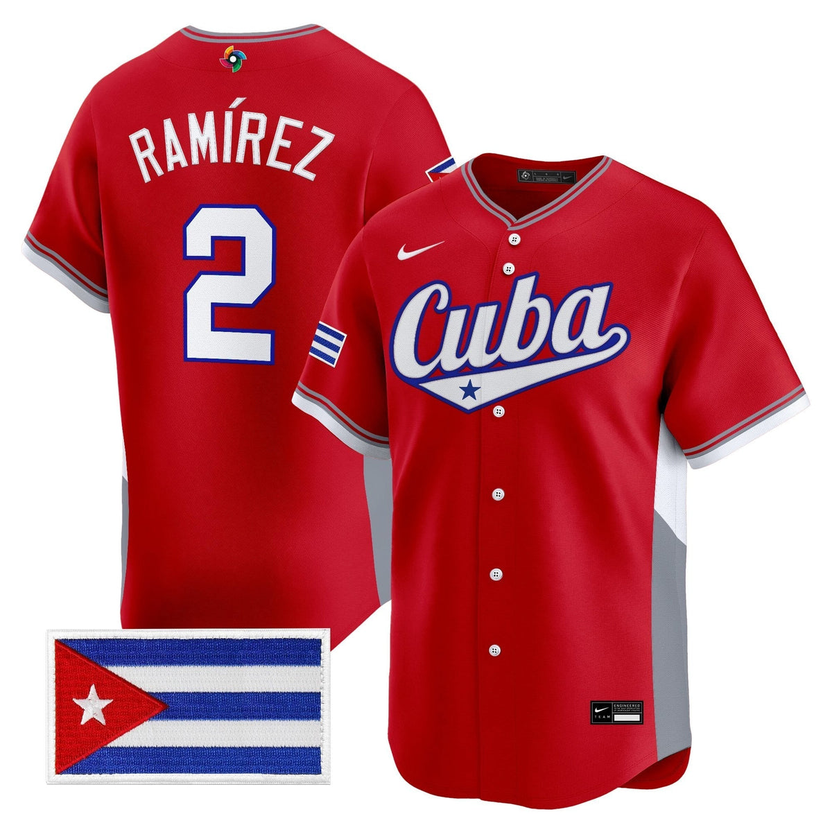 Men's Team Cuba World Baseball Classic Vapor Premier Jersey - 2026 Roster - All Stitched