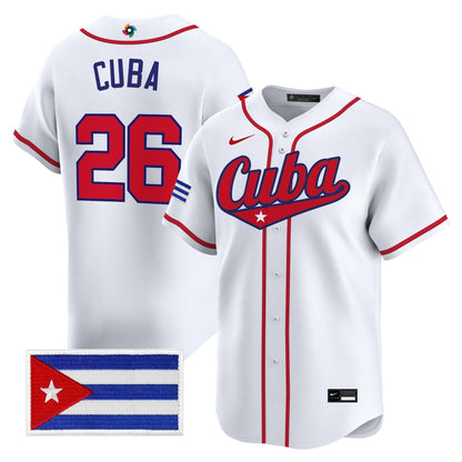 Men's Team Cuba World Baseball Classic Vapor Premier Jersey - 2026 Roster - All Stitched