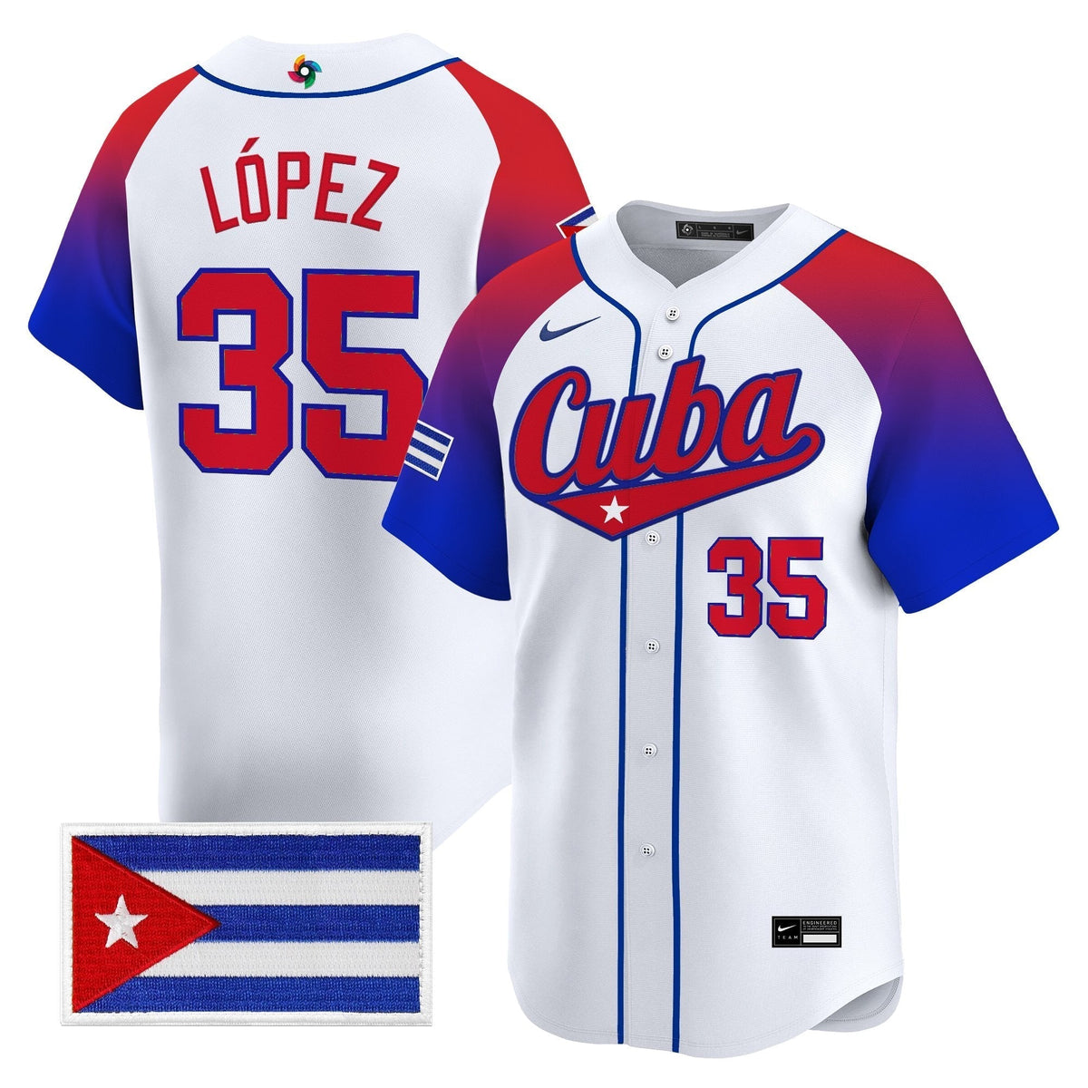 Men's Team Cuba World Baseball Classic Vapor Premier Jersey - 2026 Roster - All Stitched