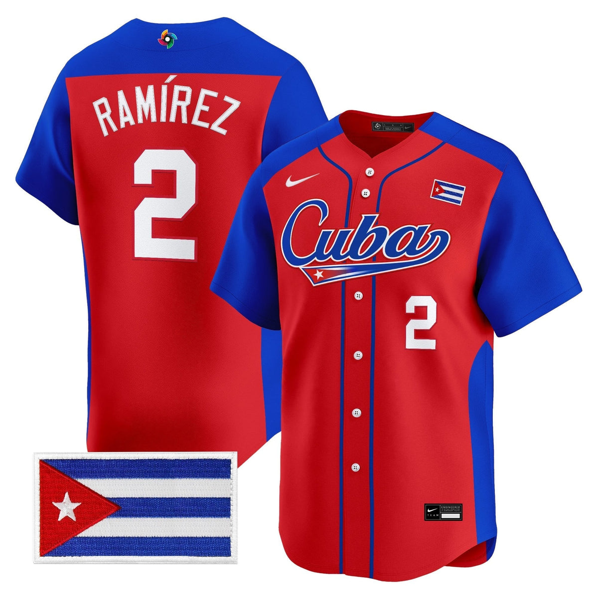 Men's Team Cuba World Baseball Classic Vapor Premier Jersey - 2026 Roster - All Stitched