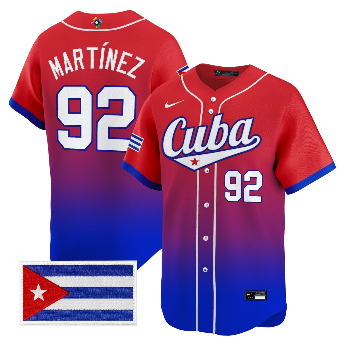 Men's Team Cuba World Baseball Classic Vapor Premier Jersey - 2026 Roster - All Stitched