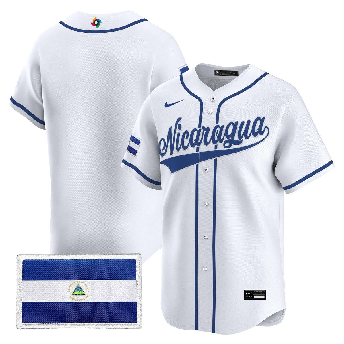 Men's Team Nicaragua 2026 World Baseball Classic Vapor Premier Jersey - All Stitched