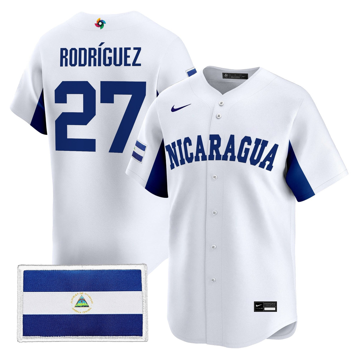 Men's Team Nicaragua 2026 World Baseball Classic Vapor Premier Jersey - All Stitched