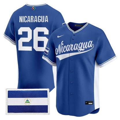 Men's Team Nicaragua 2026 World Baseball Classic Vapor Premier Jersey - All Stitched