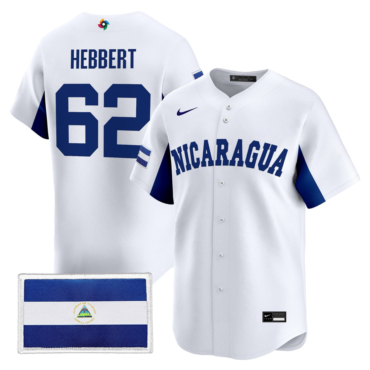 Men's Team Nicaragua 2026 World Baseball Classic Vapor Premier Jersey - All Stitched