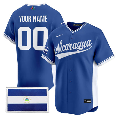 Team Nicaragua 2026 World Baseball Classic Vapor Premier Custom Jersey - All Stitched