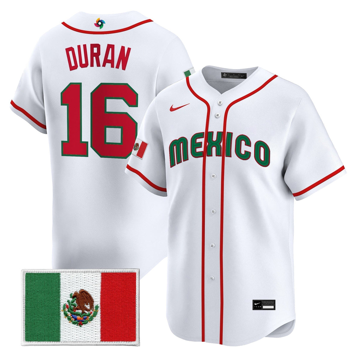 Men's Team Mexico World Baseball Classic Vapor Premier Jersey - 2026 Roster - All Stitched