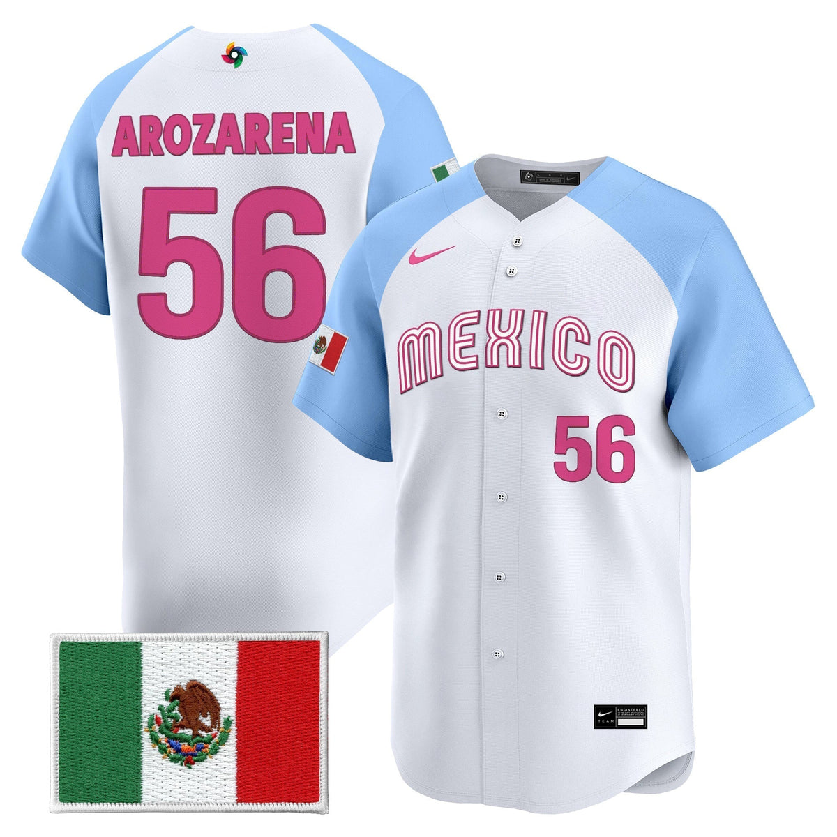 Men's Team Mexico World Baseball Classic Vapor Premier Jersey - 2026 Roster - All Stitched