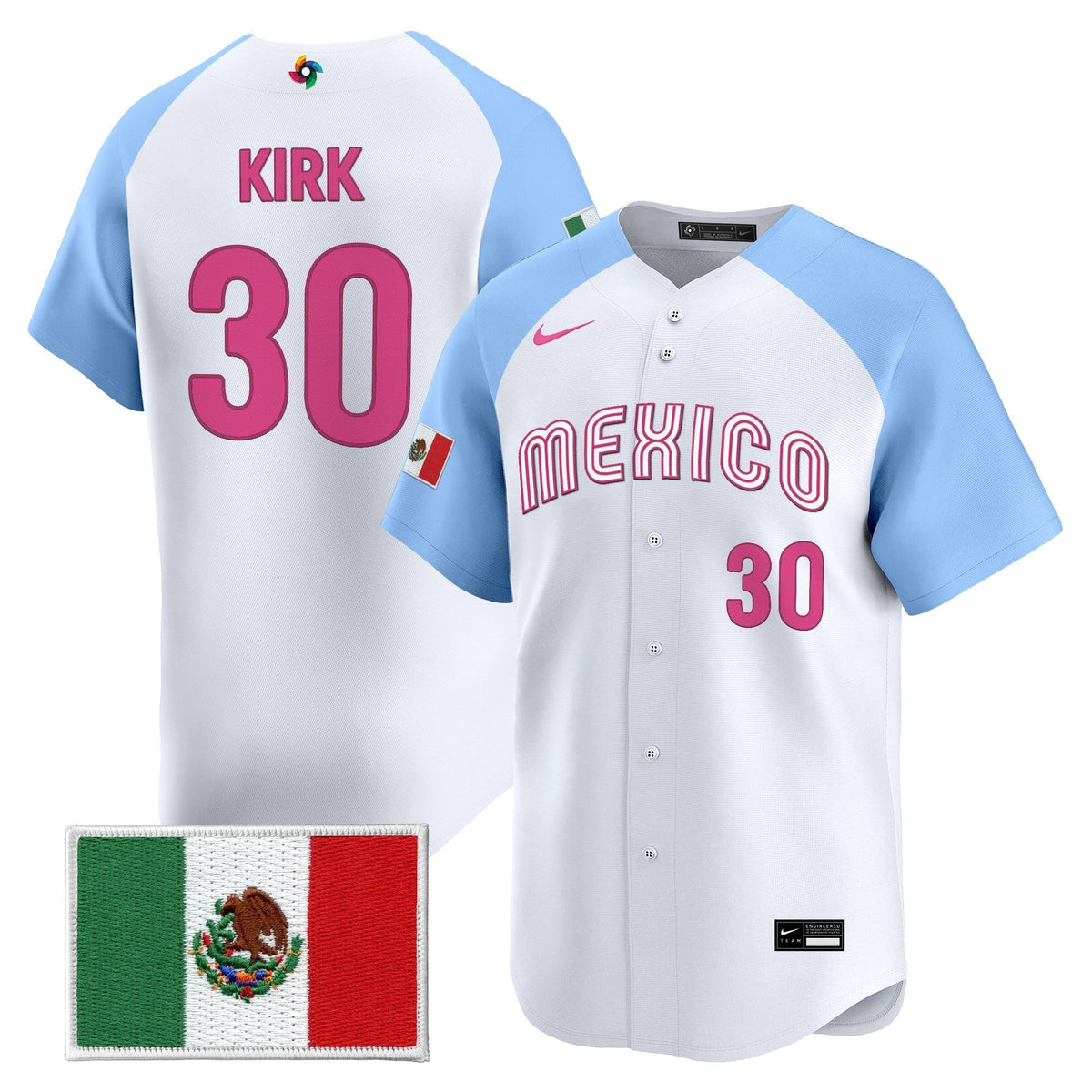 Men's Team Mexico World Baseball Classic Vapor Premier Jersey - 2026 Roster - All Stitched
